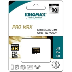 Card MicroSD KINGMAX, 128 GB, MicroSDXC, clasa 10, standard UHS-I U3