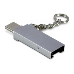 Card reader Inter-Tech OTG, USB-C, Silver 