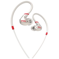 Casti cu fir in-ear sport TCL ACTV100WT-EU, IPX4 waterproof, Crimson White