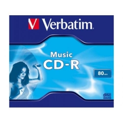 CD-R Verbatim 16x, 80min, 1buc, Jewel case