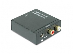 Convertor optic audio digital la analog intrare digitala toslink si coaxial RCA iesire analogica (2x RCA) + jack 3.5mm stereo AVW-7A
