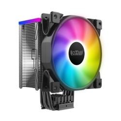 Cooler procesor Pccooler GI-D56AHALOFRGB, racire cu aer, ventilator 120 mm x 1, 2000 rpm, LED RGB