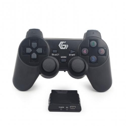 Gamepad Wireless Gembird, PS2/PS3/PC, Black
