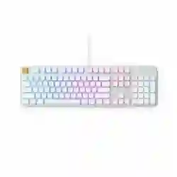 Tastatura mecanica gaming Glorious PC Gaming Race GMMK Full-Size, iluminare RGB, switch Gateron Brown, US-Layout, Ice White