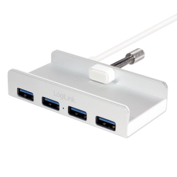 Hub USB Logilink, 4x USB 3.0, White