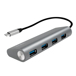 Hub USB Logilink, 4x USB-C 3.1, Grey