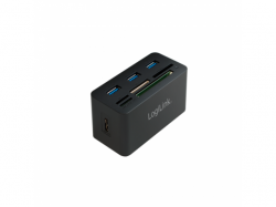 Hub USB Logilink CR0042, 3x USB 3.0, Black