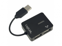 Hub USB LogiLink Smile UA0139, 4x USB 2.0, Black