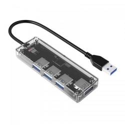 HUB USB Orico TA1U3-4A, 4x USB 3.2 Gen 1, Clear