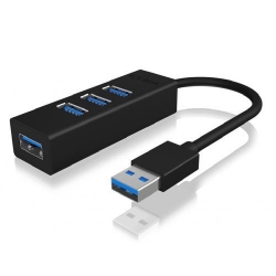 Hub USB Raidsonic IcyBox, 4x Port USB 3.2 gen1, Black
