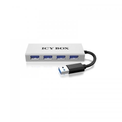 Hub USB Raidsonic IcyBox IB-AC6104, 4x USB 3.0, Silver