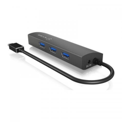 Hub USB Raidsonic IcyBox IB-HUB1406, USB-C, 3x USB 3.0, Black