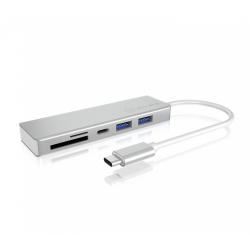Hub USB Raidsonic IcyBox IB-HUB1413-CR, 2x USB 3.0, 1x USB-C, Silver