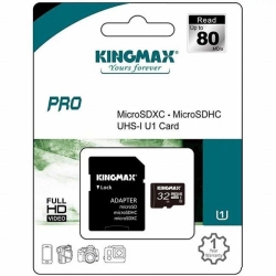 Kingmax | KM32GMCSDUHSP1A | 32 GB | Micro SD Pro | Class 10 | w/UHS-1| with adatpter