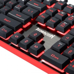Kit Redragon S107 Essentials - Tastatura Dyaus, RGB LED, USB, Black + Mouse Optic, USB, Black + Mousepad, Black-Red