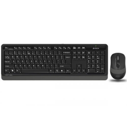Kit Tastatura A4Tech Fstyler FGK10, USB Wireless, Black + Mouse Optic A4Tech Fstyler FG10, USB Wireless, Black-Grey