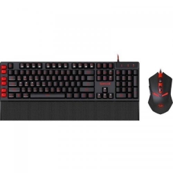 Kit Redragon - Tastatura Yaksa, RGB LED, USB, Black-Red + Mouse Nemeanlion, USB, Black-Red