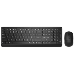 KIT tastatura KA190 + mouse wireless M320, Delux, negru