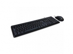 Kit Inter-Tech Eterno KM-3123 - Tastatura, USB, Black + Mouse Optic, USB, Black