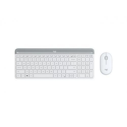 Kit Wireless Logitech MK470 - Tastatura, USB, Layout US, White + Mouse Optic, USB, White
