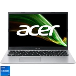 Laptop Acer 15.6'' Aspire 3 A315-58, FHD, Procesor Intel® Core™ i7-1165G7 (12M Cache, up to 4.70 GHz, with IPU), 16GB DDR4, 512GB SSD, Intel Iris Xe, No OS, Pure Silver