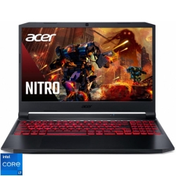 Laptop Acer Gaming 15.6'' Nitro 5 AN515-57, FHD IPS 144Hz, Procesor Intel® Core™ i7-11800H (24M Cache, up to 4.60 GHz), 16GB DDR4, 1TB SSD, GeForce RTX 3050 Ti 4GB, Win 11 Home, Black