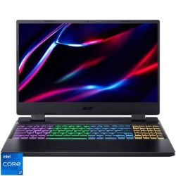 Laptop Acer Gaming 15.6'' Nitro 5 AN515-58, FHD IPS 144Hz, Procesor Intel® Core™ i7-12650H (24M Cache, up to 4.70 GHz), 16GB DDR4, 512GB SSD, GeForce RTX 3050 4GB, No OS, Obsidian Black