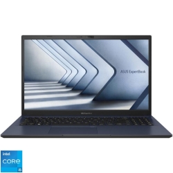 Laptop ASUS 15.6'' ExpertBook B1 B1502CBA, FHD, Procesor Intel® Core™ i5-1235U (12M Cache, up to 4.40 GHz, with IPU), 16GB DDR4, 512GB SSD, Intel Iris Xe, No OS, Star Black