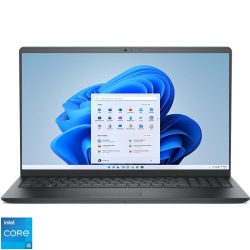 Laptop DELL 15.6'' Vostro 3520 (seria 3000), FHD 120Hz, Procesor Intel® Core™ i5-1235U (12M Cache, up to 4.40 GHz, with IPU), 8GB DDR4, 512GB SSD, Intel Iris Xe, Win 11 Pro Educational, Carbon Black, 2Yr CIS