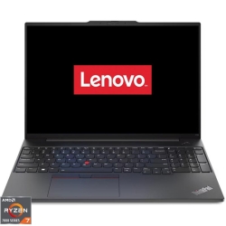 Laptop Lenovo 16'' ThinkPad E16 Gen 1, WUXGA IPS, Procesor AMD Ryzen™ 7 7730U (16M Cache, up to 4.5 GHz), 16GB DDR4, 512GB SSD, Radeon, No OS, Graphite Black