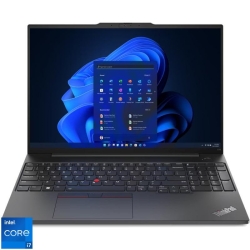 Laptop Lenovo 16'' ThinkPad E16 Gen 1, WUXGA IPS, Procesor Intel® Core™ i7-1355U (12M Cache, up to 5.00 GHz), 16GB DDR4, 512GB SSD, Intel Iris Xe, Win 11 Pro, Graphite Black