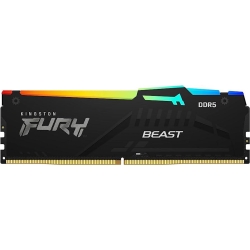 Memorie RAM Kingston, DIMM, DDR5, 8GB, 5200MHz, CL36, 1.35V, FURY Beast, RGB