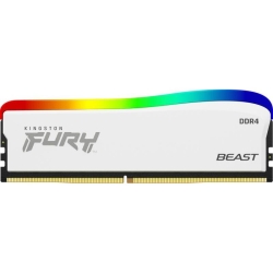 Memorie RAM Kingston Fury Beast White, DIMM, DDR4, 8GB, 3600MHz, CL18, 1.35V, RGB SE