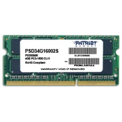 Memorie SODIMM Patriot 4GB, DDR3-1600MHz, CL11, 1.5V