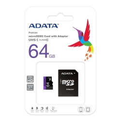 Memory Card A-Data Premier microSDXC UHS-I 64GB + Adaptor SDHC