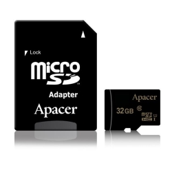 Memory Card Apacer MicroSDHC, 32GB, Clasa 10 + Adaptor SD