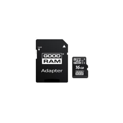Memory Card Goodram MicroSDHC, 16GB, Clasa 10 + Adaptor SD