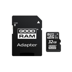 Memory Card Goodram MicroSDHC, 32GB, Clasa 10 + Adaptor SD