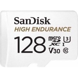 Memory Card microSDXC SanDisk High Endurance 128GB, Class 10, UHS-I U3, V30 + Adaptor SD
