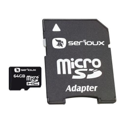 Memory Card Serioux MicroSDHC 64GB, Clasa 10 + Adaptor SD