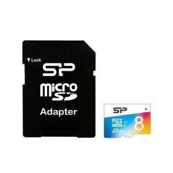 Memory Card Silicon Power Elite Micro SDHC 8GB, Clasa 1, UHS-1 + Adaptor