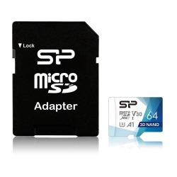Memory Card Silicon Power Superior Pro MicroSDXC 64GB, Class 10 + Adaptor SD