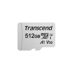 Memory card Transcend 300S microSDXC 512GB, Clasa 10 UHS-I U3 + Adaptor