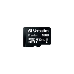 Memory Card Verbatim Micro SDHC 16GB, CLASA 10 + Adaptor SD