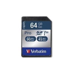 Memory Card Verbatim Pro SDXC, 64GB, Class 10