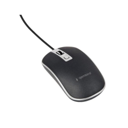 Mouse Gembird, USB, 1200 DPI, Negru/Argintiu