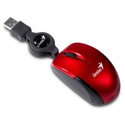 Mouse Optic Genius MicroTraveler V2, USB, Ruby Red