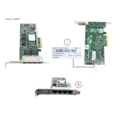 Network Card 4x1Gbit BCM5719-4P quad port Gigabit RJ45, PCI-Express