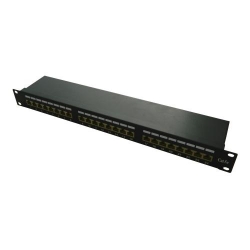Patch panel 24 porturi ,1U, FTP Cat.5e, Krone+110 , suport de cabluri integrat - EMTEX, PBPP33