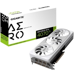 Placa video Gigabyte GeForce RTX 4070 Ti AERO V2 OC, 12 GB GDDR6X, 192 bit, Alb
